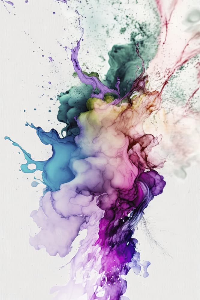 Vibrant Ink Explosion by Mauro — canvas wall art