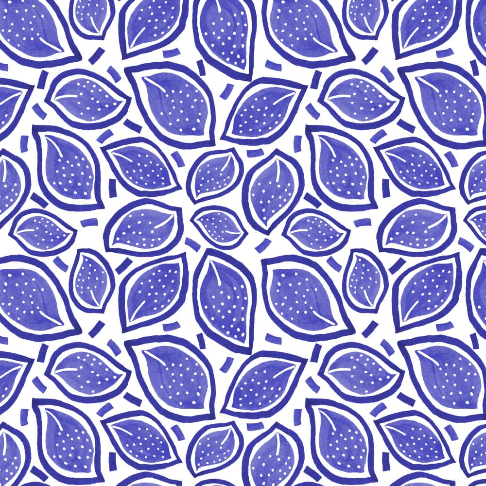 Scattered Blue Leaves by Michele Channell — canvas wall art