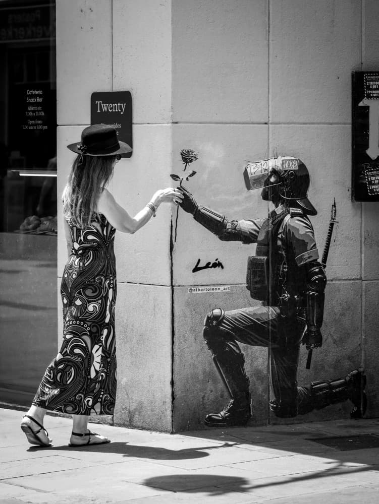 Street Art Romance by Fernando Silveira — canvas wall art