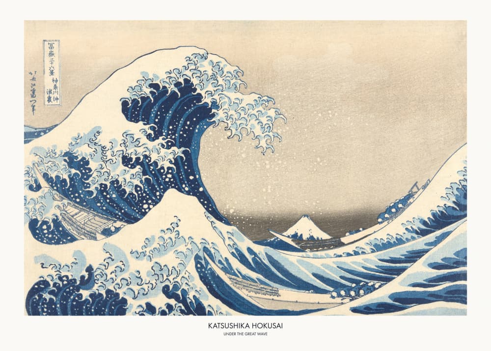 Under The Great Wave by Katsushika Hokusai — canvas wall art