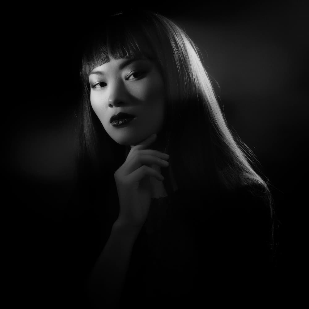 Dramatic Asian Portrait by Alexandra Fira — canvas wall art