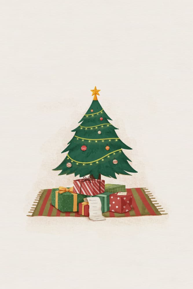 Festive Christmas Tree Gifts by Xuan Thai — canvas wall art