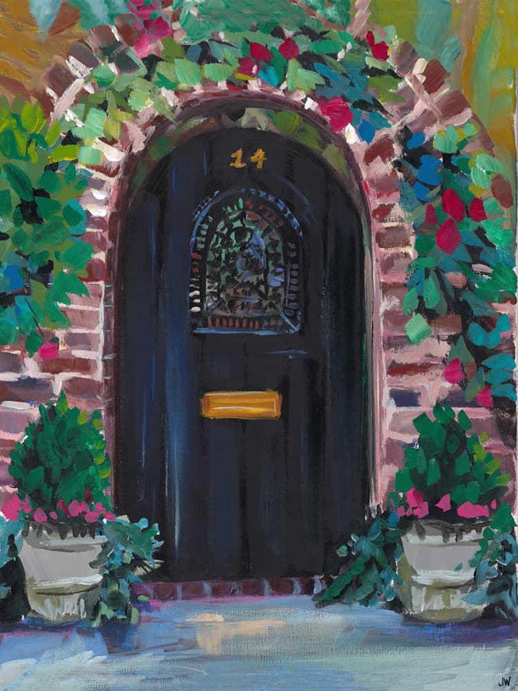 Black Door by Jenny Westenhofer — canvas wall art
