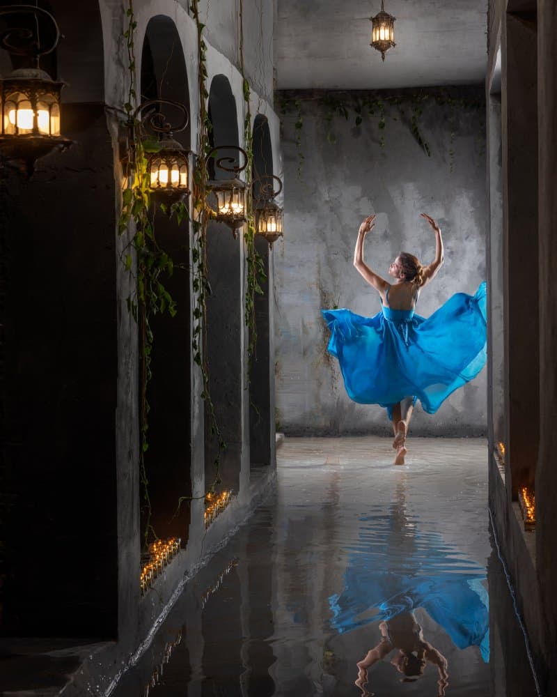 Elegant Dancer Reflection by Lisdiyanto Suhardjo — canvas wall art