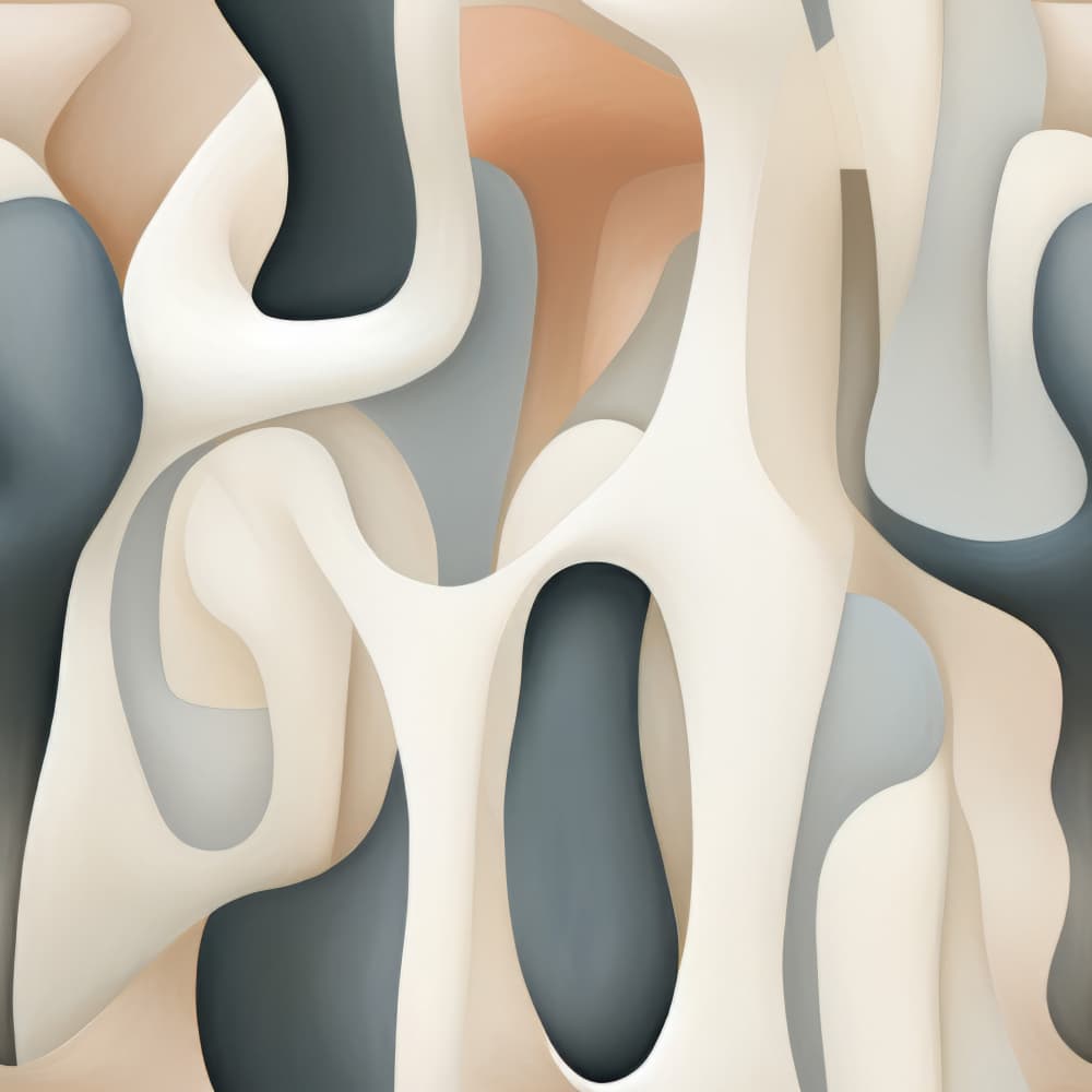 Muted Organic Forms by Bilge Paksoylu — canvas wall art