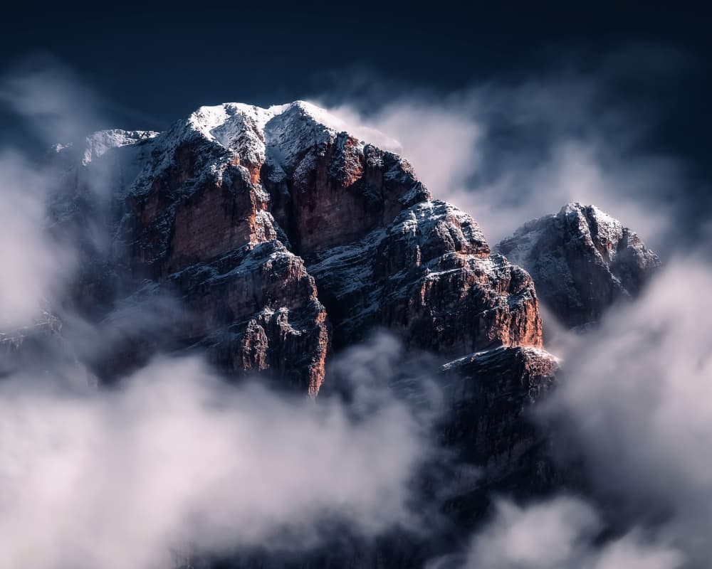 Dramatic Mountain Peaks by TomaszOryszczakPhotography — canvas wall art