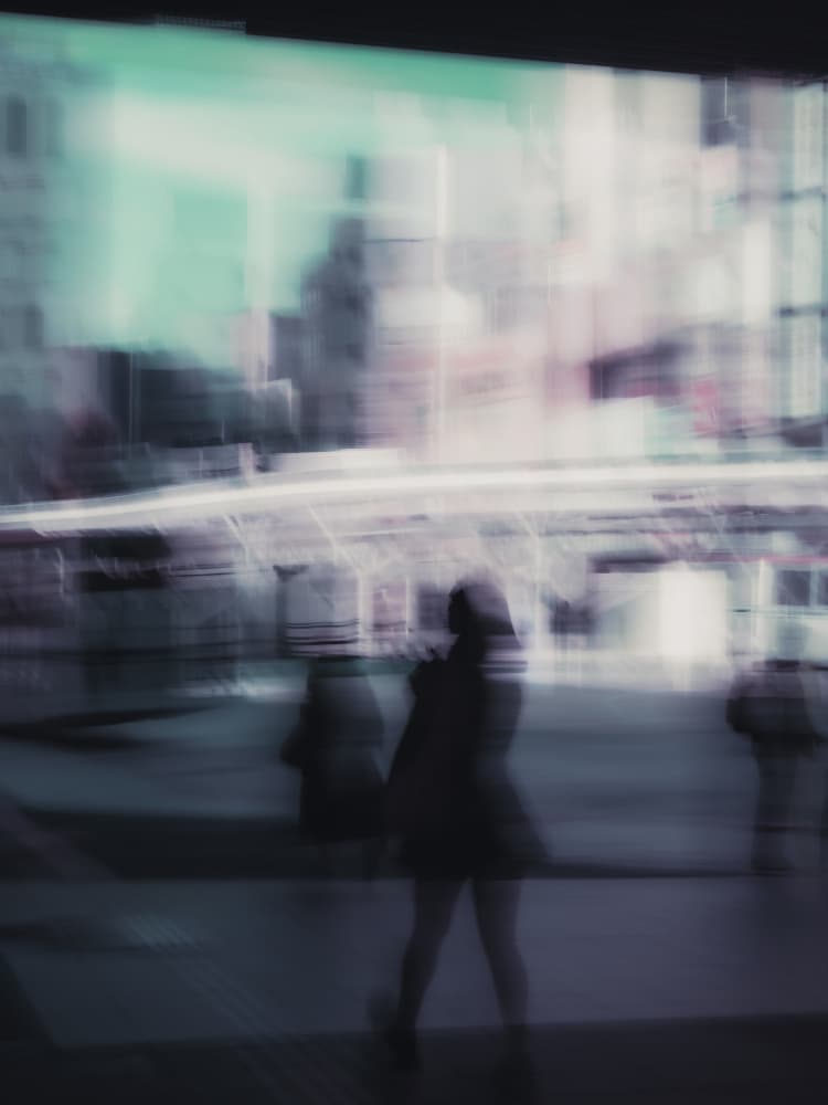 Abstract City Strides by Kenta Tamura — canvas wall art