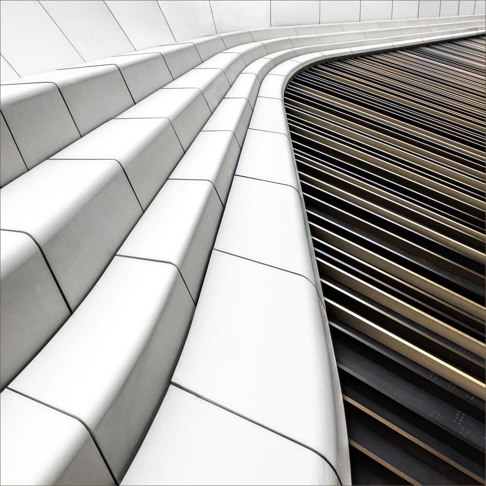 Sleek Architectural Curves by Gilbert Claes — canvas wall art