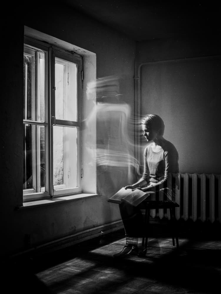 Ethereal Window Reader by Photographer — canvas wall art