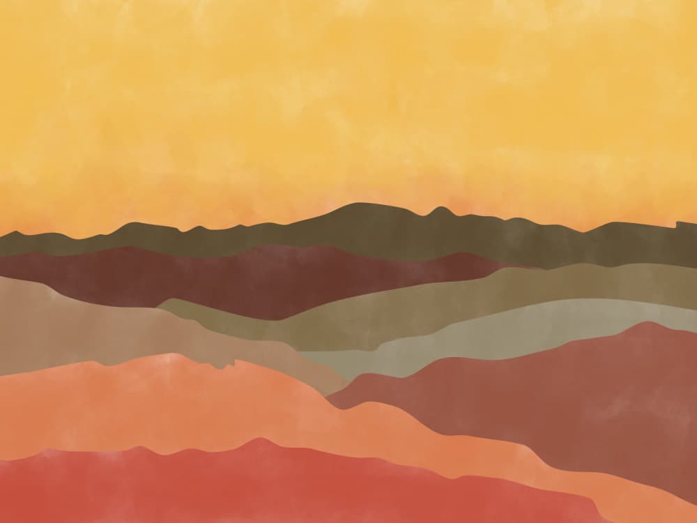 Warm Desert Layers by Elena Ristova — canvas wall art