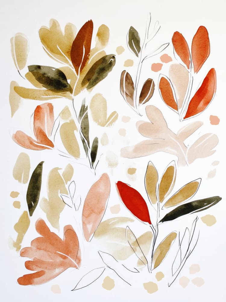 Autumn Brushstrokes by Treechild — canvas wall art