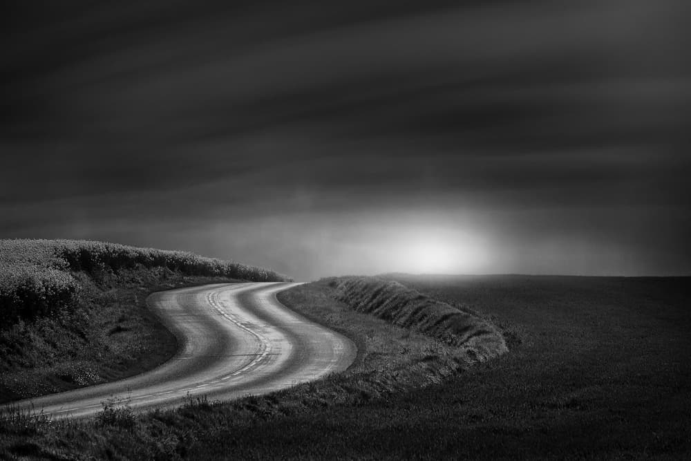 Dramatic Winding Road by Arnaud MAUPETIT — canvas wall art