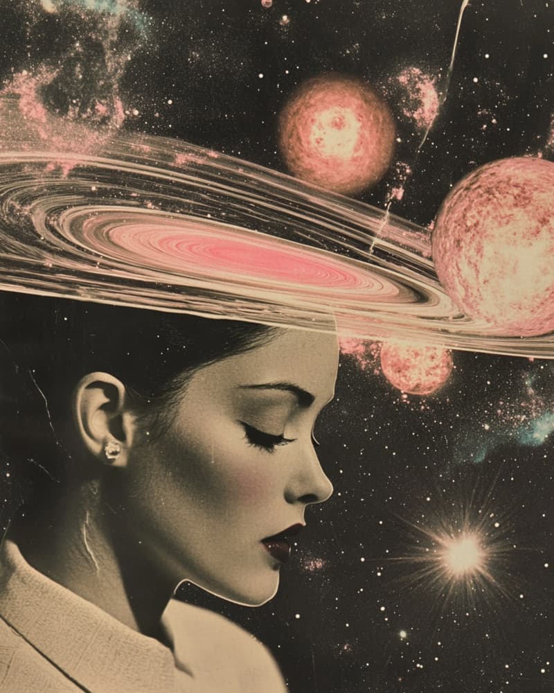 Thoughtful Cosmic Woman by Samantha Hearn — canvas wall art
