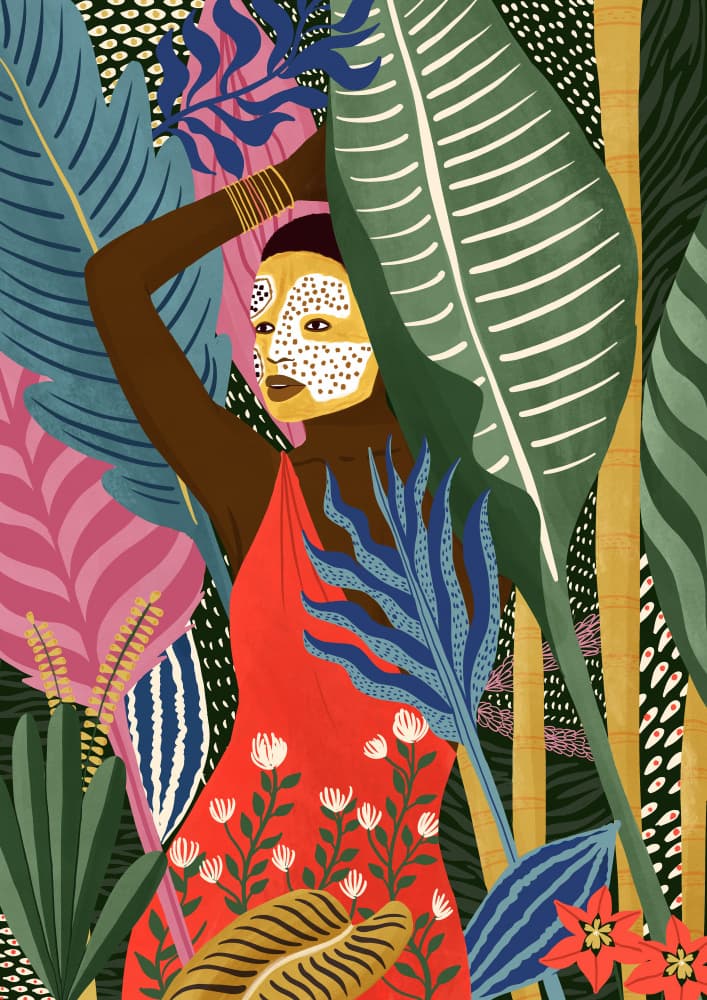 Tropical Skincare Woman by Maja Tomljanovic — canvas wall art