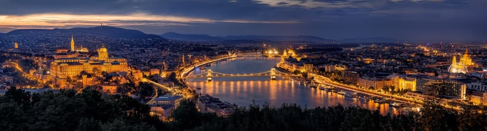 Budapest Night Panorama
