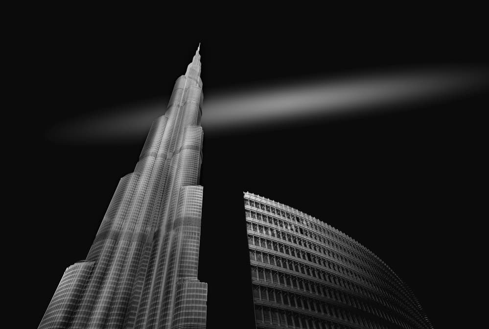 Burj Khalifa Night Drama by YY DB — canvas wall art