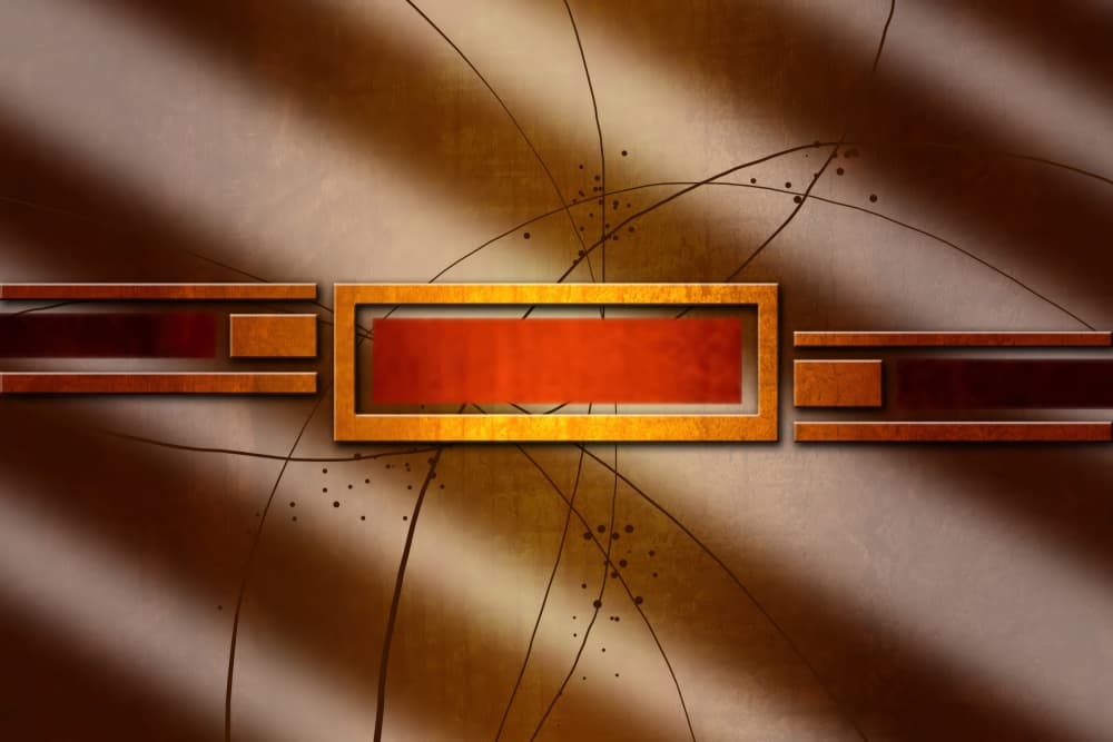 Abstract Golden Geometry by Rafal Kulik — canvas wall art