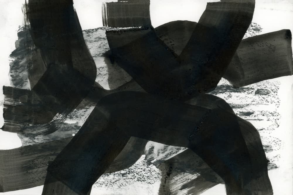 Dynamic Black Strokes by cartissi — canvas wall art