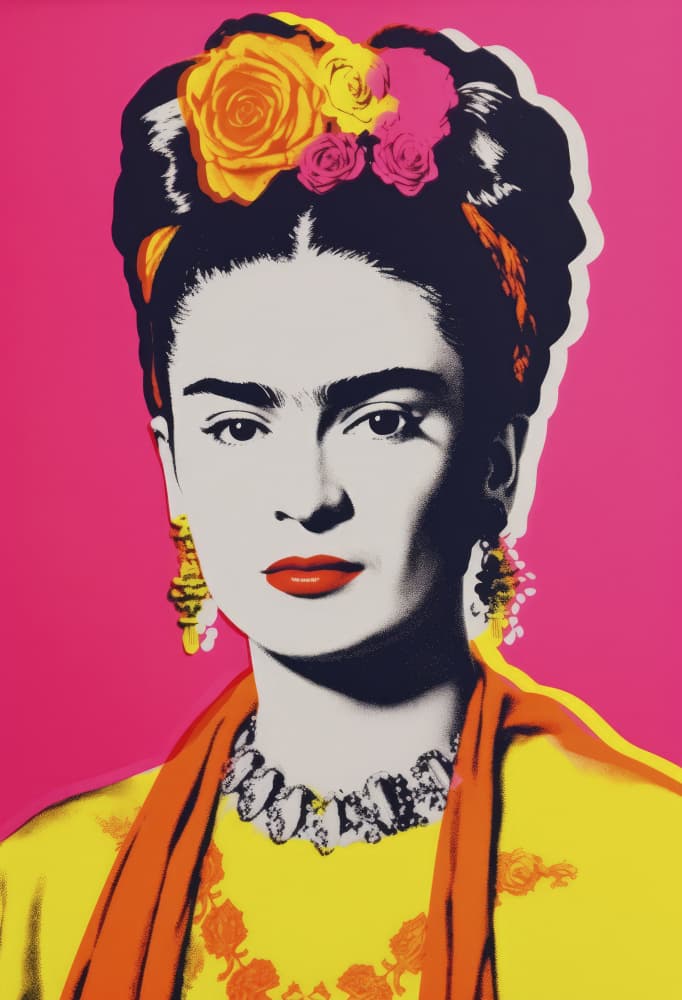Vibrant Iconic Portrait by Treechild — canvas wall art