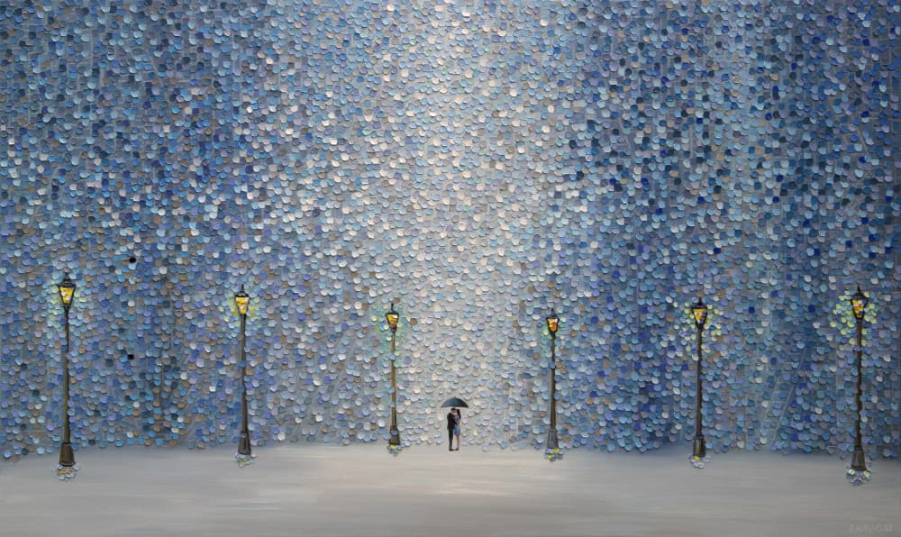 Love In The Rain by Ekaterina Ermilkina — canvas wall art