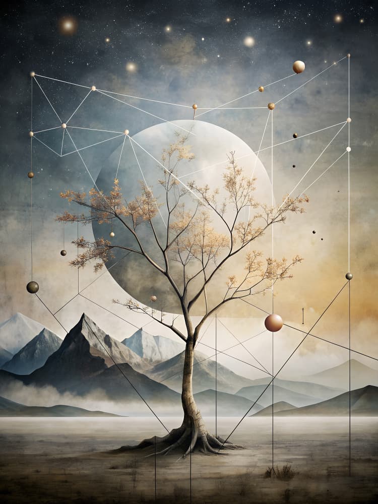 Celestial Arboretum by Miguel Bruzual — canvas wall art
