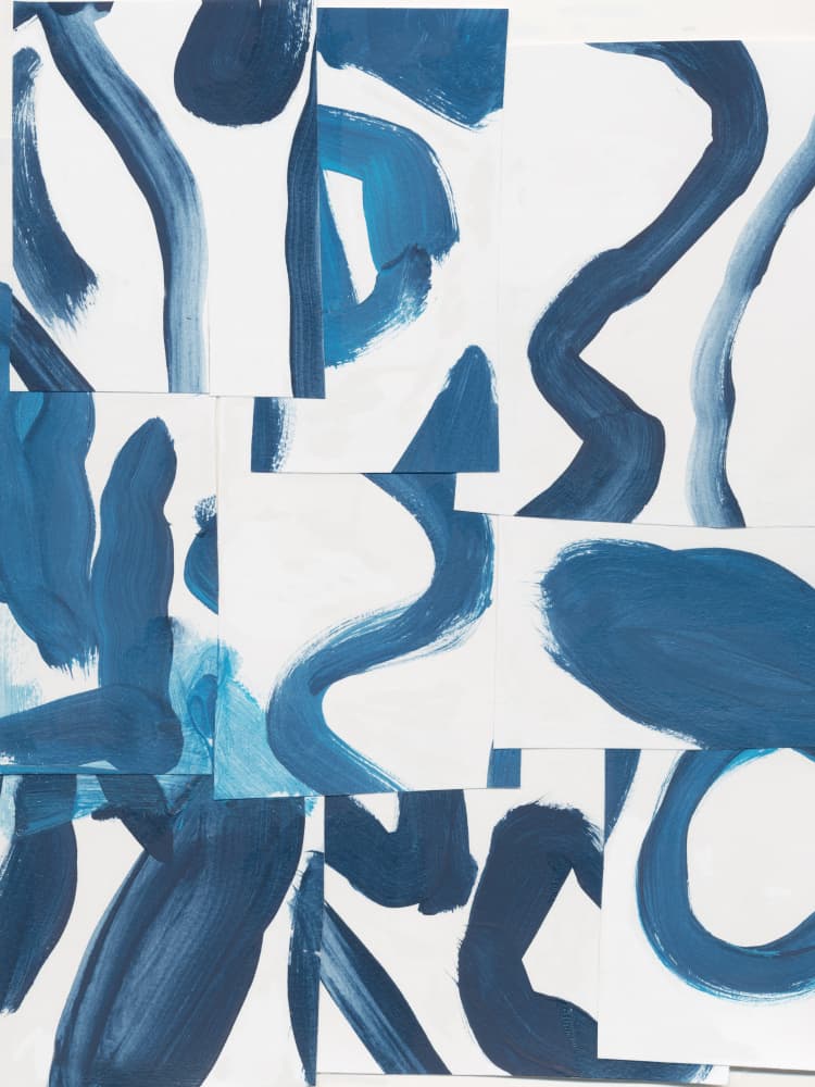 Dynamic Blue Abstract by Bronwyn Baker — canvas wall art