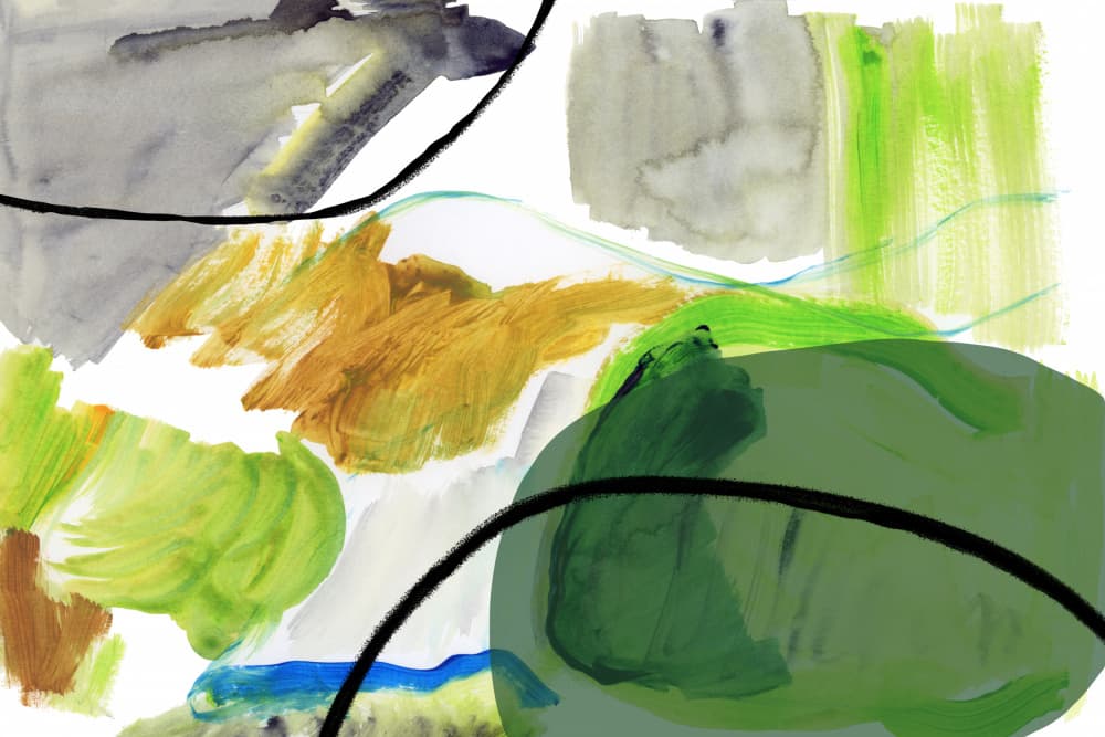 Organic Abstract Curves by cartissi — canvas wall art