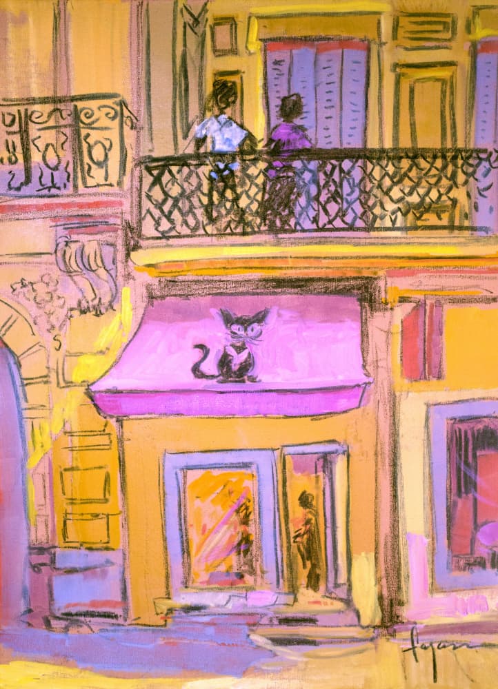 Balcony Stroll by Dorothy Fagan — canvas wall art