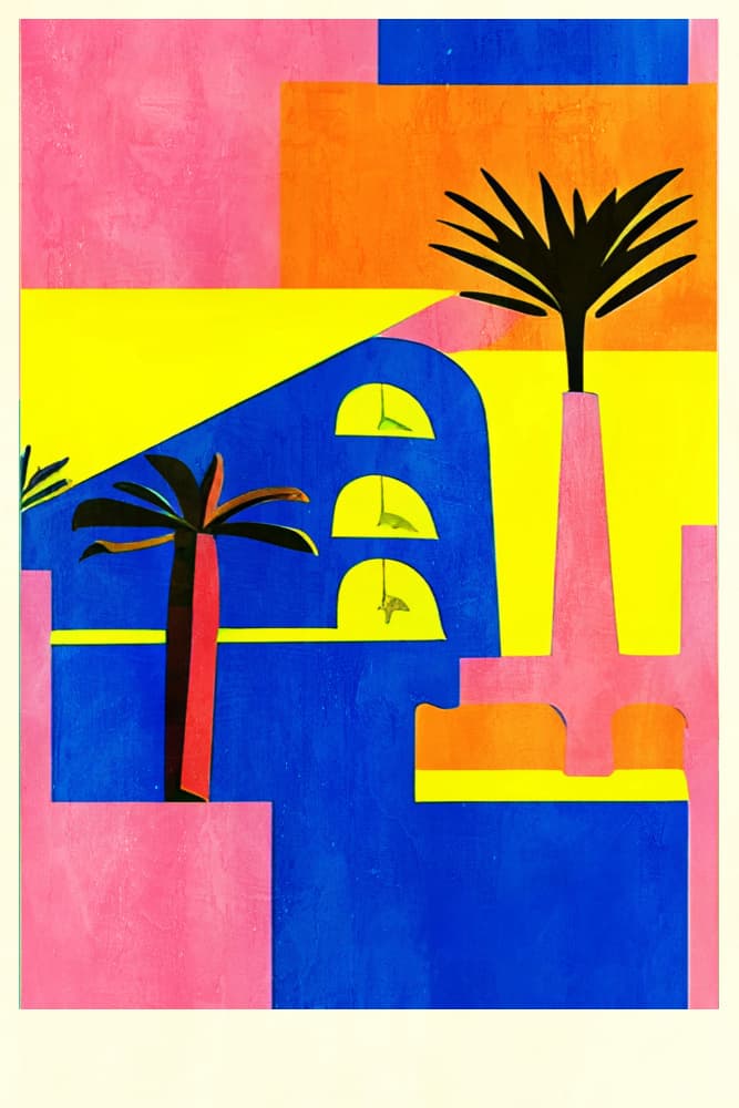 Sunny Resort Architecture by Bo Anderson — canvas wall art