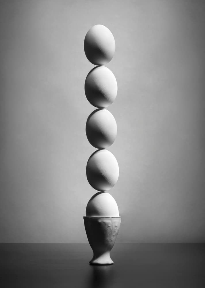 Perfectly Balanced Eggs by Victoria Glinka — canvas wall art