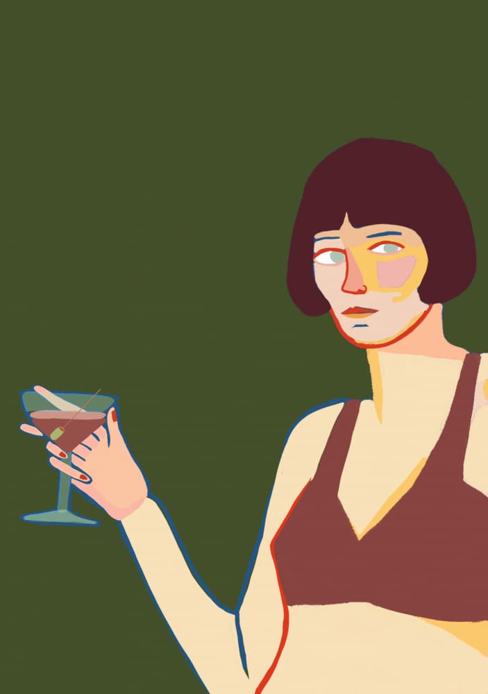 Confident Woman Cocktail by Sharyn Bursic — canvas wall art