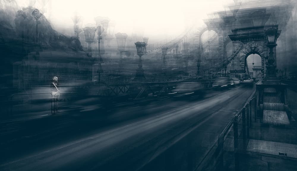 Mysterious Night Bridge by Carmine Chiriacò — canvas wall art