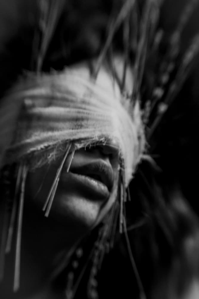 Blindfolded Natural Portrait by Bogdan Bouşcă — canvas wall art