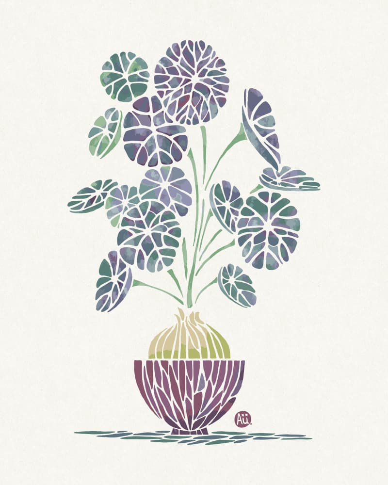Stylized Potted Plant by Aia Ueno — canvas wall art