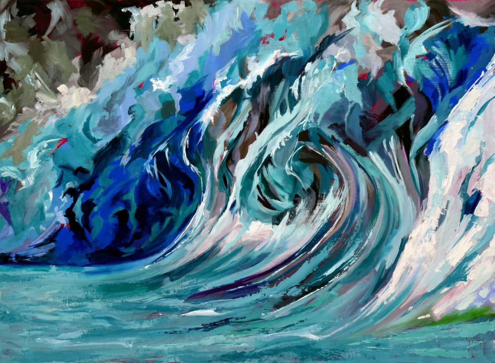 Crashing Ocean Wave by Maxine Shore — canvas wall art