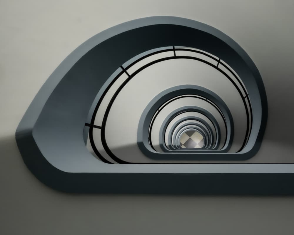 Modern Spiral Staircase by Gerard Valckx — canvas wall art