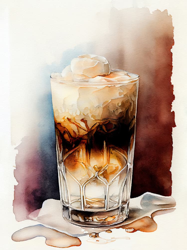 Creamy Iced Coffee Painting by Justyna Jaszke — canvas wall art