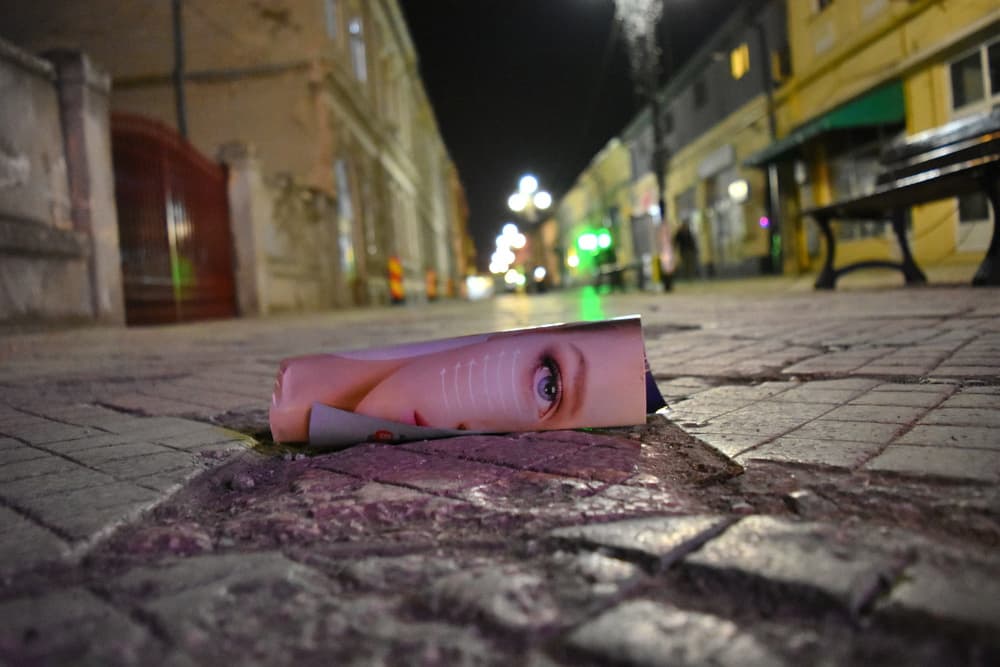 Urban Night Gaze by Panfil Pirvulescu — canvas wall art