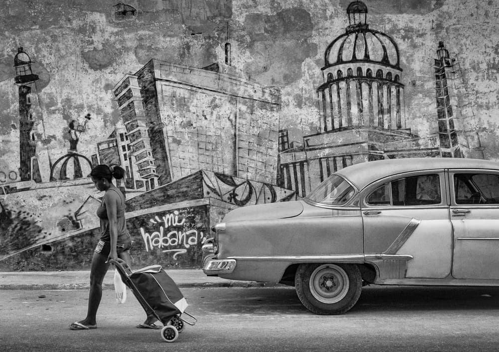 Classic Car Havana Street by Andy Bauer — canvas wall art