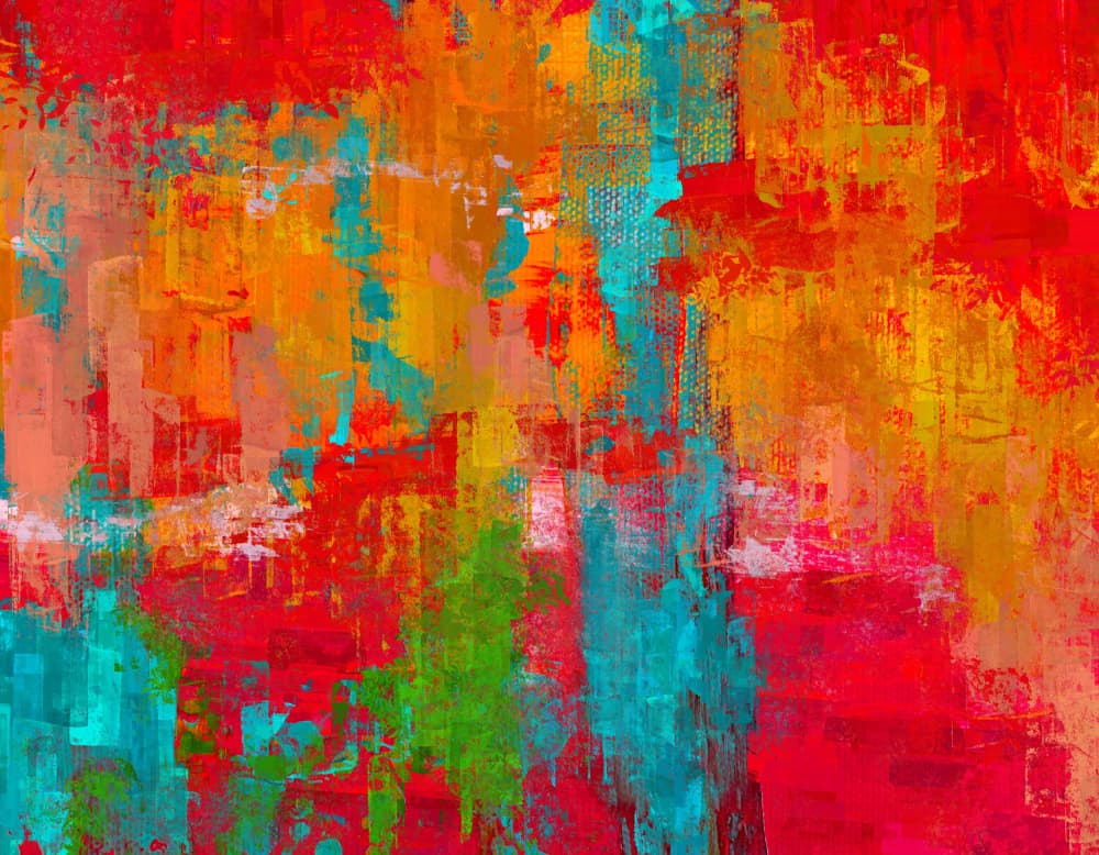 Vibrant Brushstroke Energy by Pelin Atilla — canvas wall art