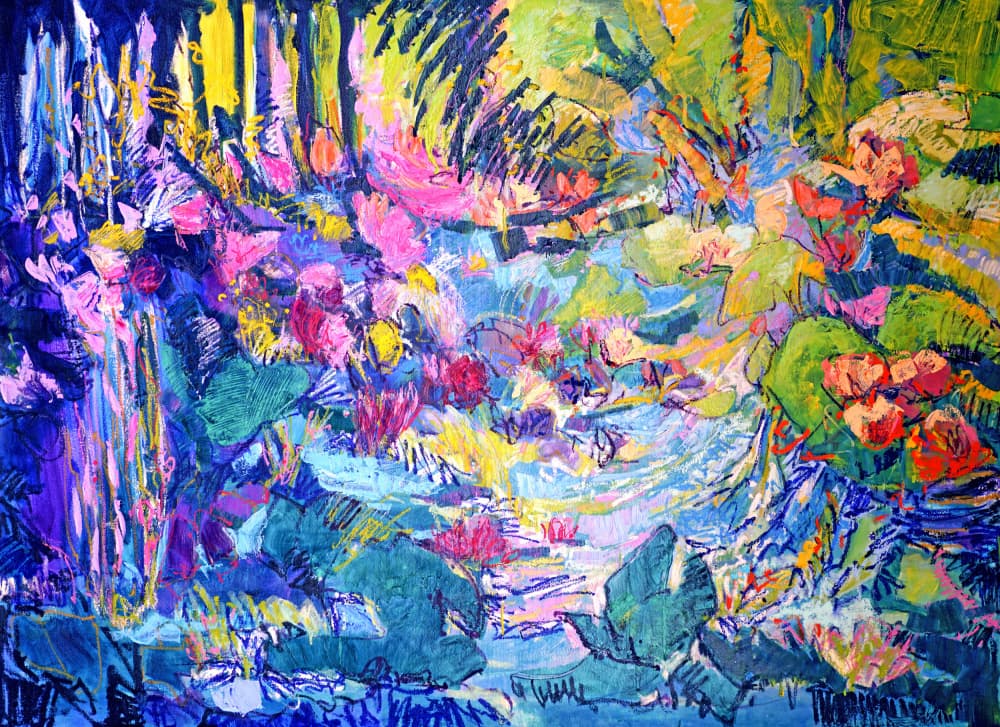 Vibrant Garden Flow by Dorothy Fagan — canvas wall art