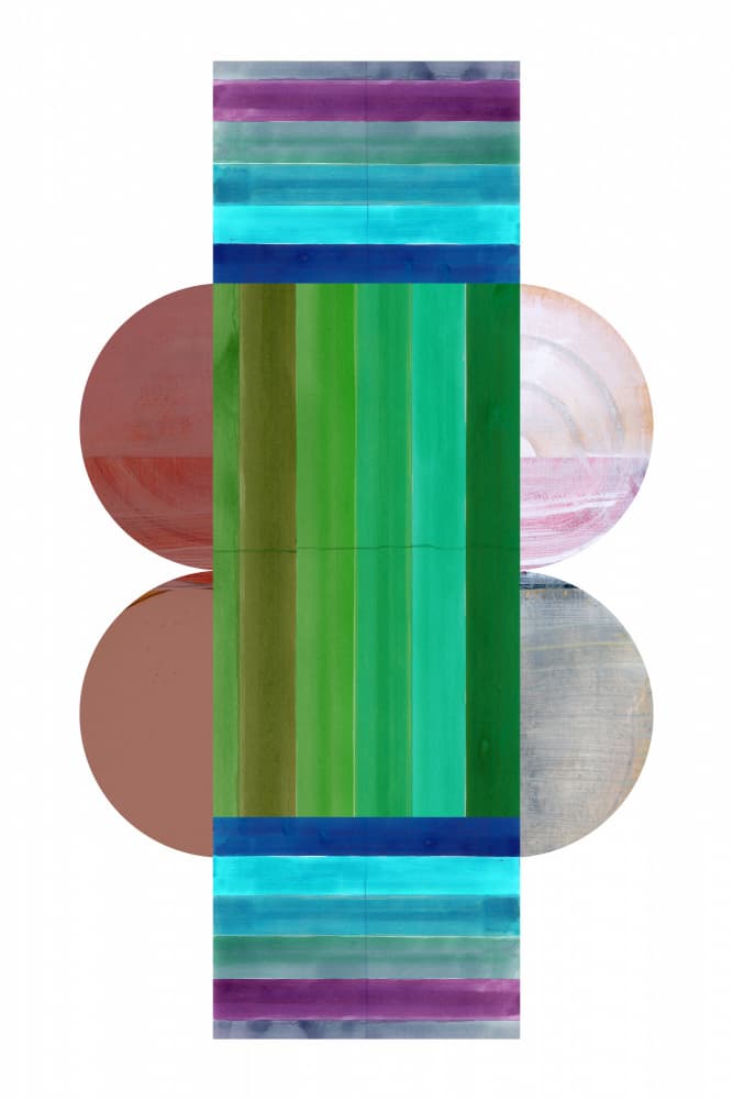 Abstract Striped Circles by cartissi — canvas wall art