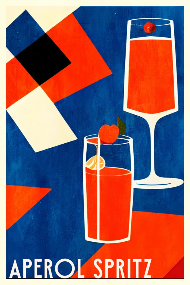 Orange Spritz Cocktails by Bo Anderson — canvas wall art