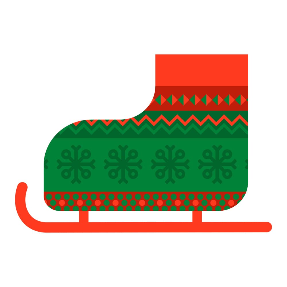Nordic Christmas Sleigh by Marika Barsrsind — canvas wall art