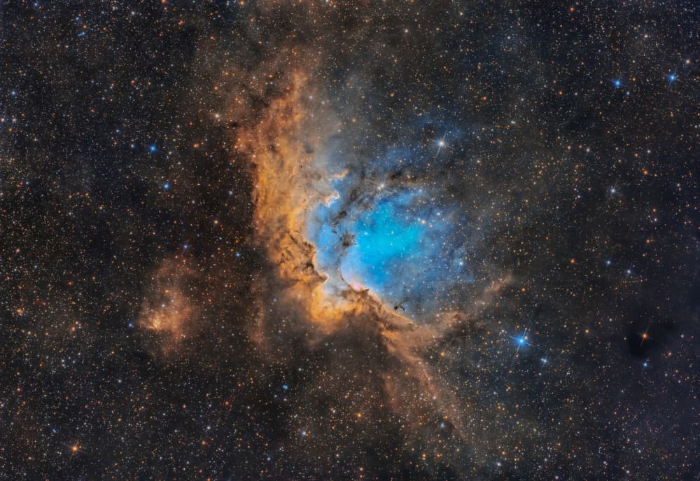 Colorful Space Nebula by Rosa María Rodríguez — canvas wall art
