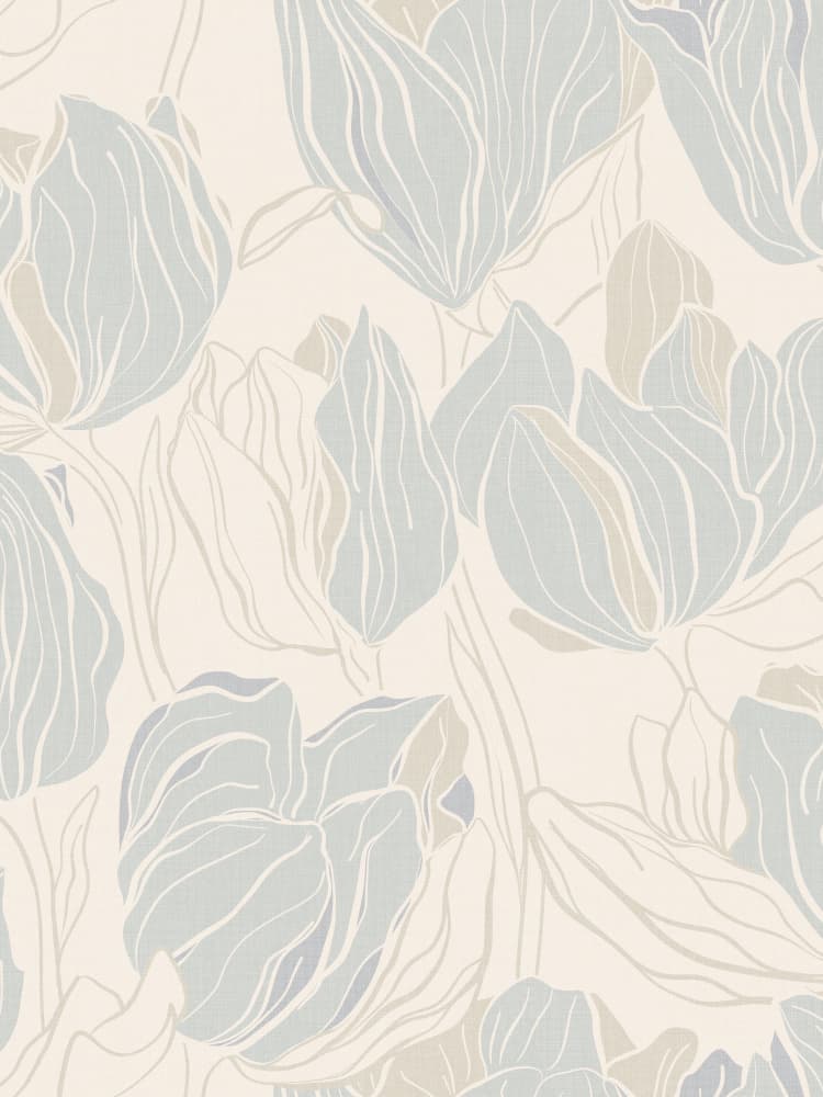 Soft Blue Floral Pattern