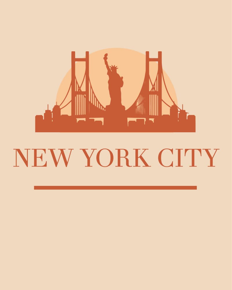 New York City Silhouette by Emiliano Deificus — canvas wall art