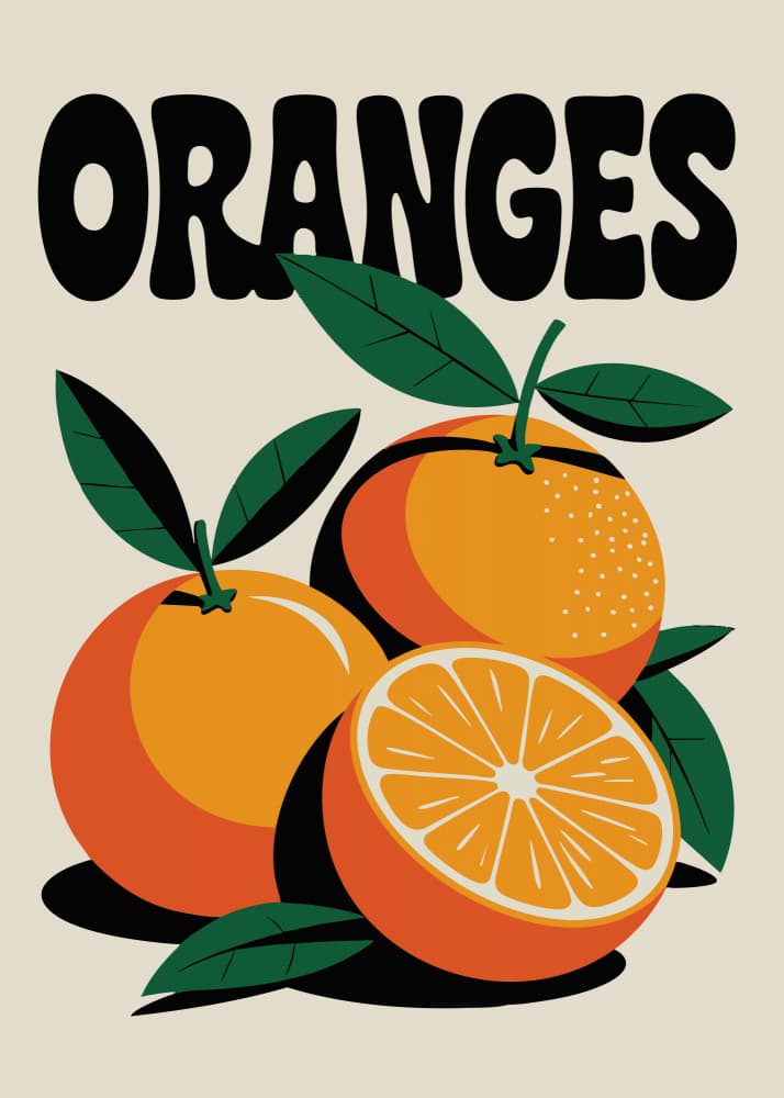 Fresh Retro Oranges