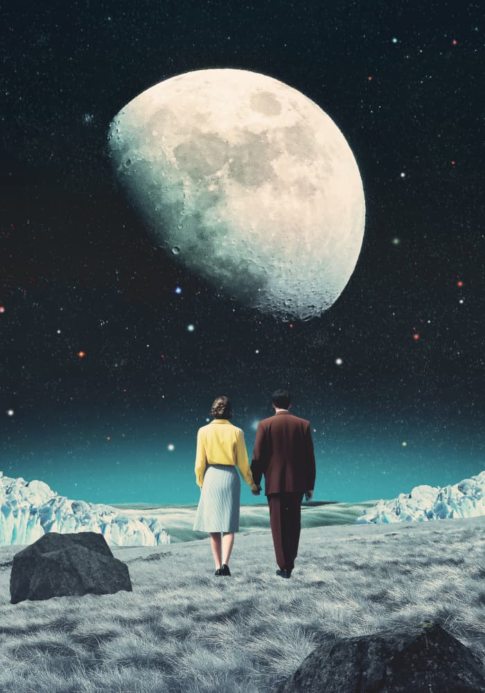 Dreamy Lunar Journey by Daniel Donocik — canvas wall art