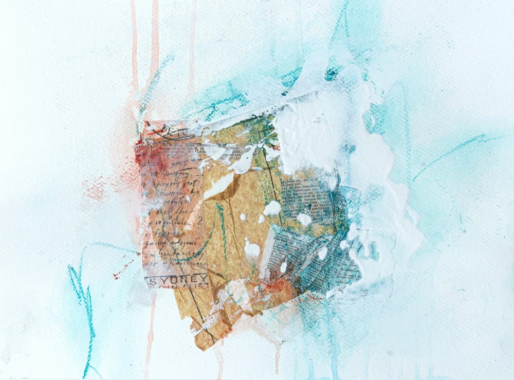 Sydney Script Collage by Deb Chaney — canvas wall art